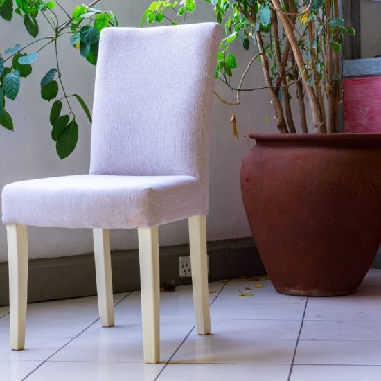 Criss cross back padded dining chair Ramboo